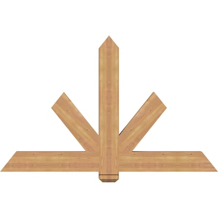 Ekena Millwork Kennewick Timber Gable Bracket, Western Red Cedar, 60"W x 38"H x 3 1/2"D x 5 1/2"F, 15/12 Pitch GBW060X38X0406KEN00SWR